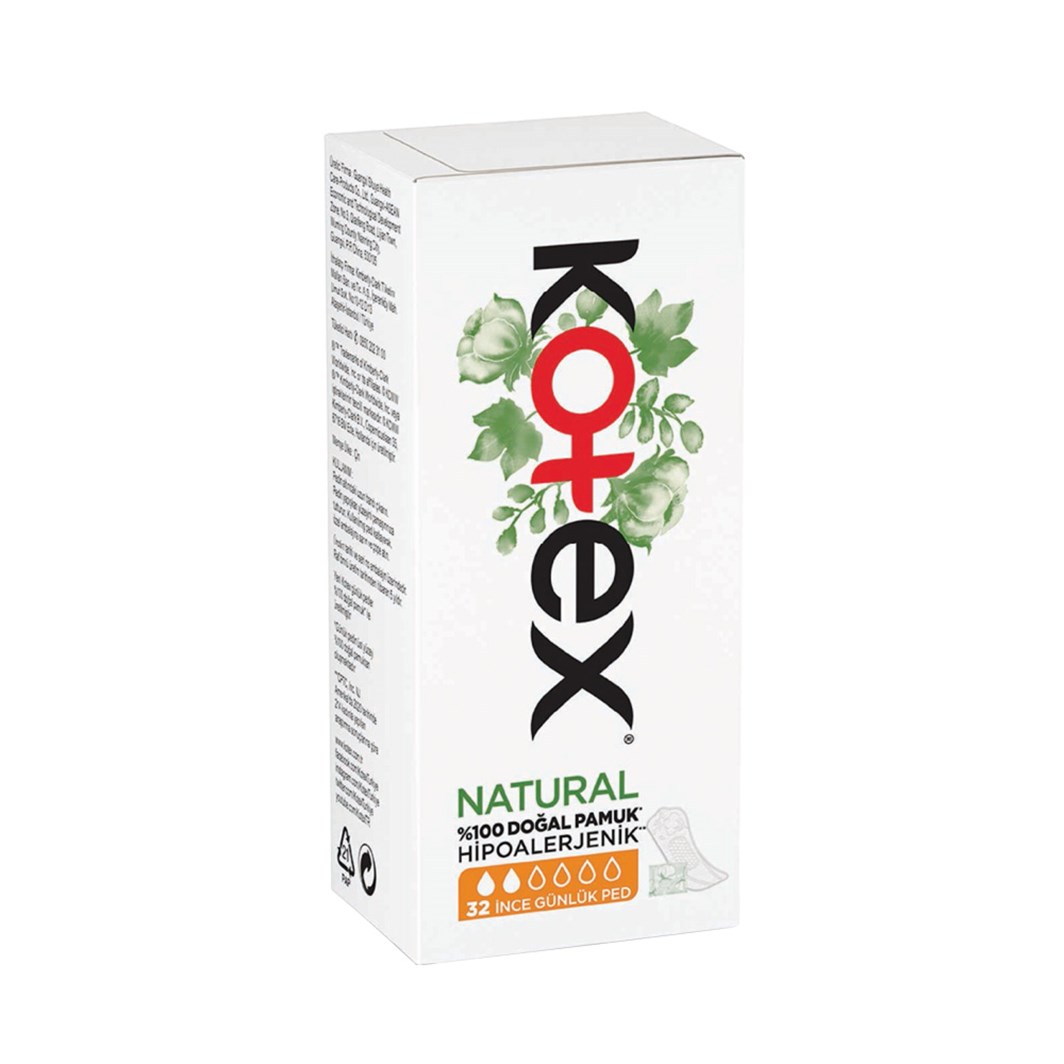 Kotex Natural İnce Günlük Ped 32 li