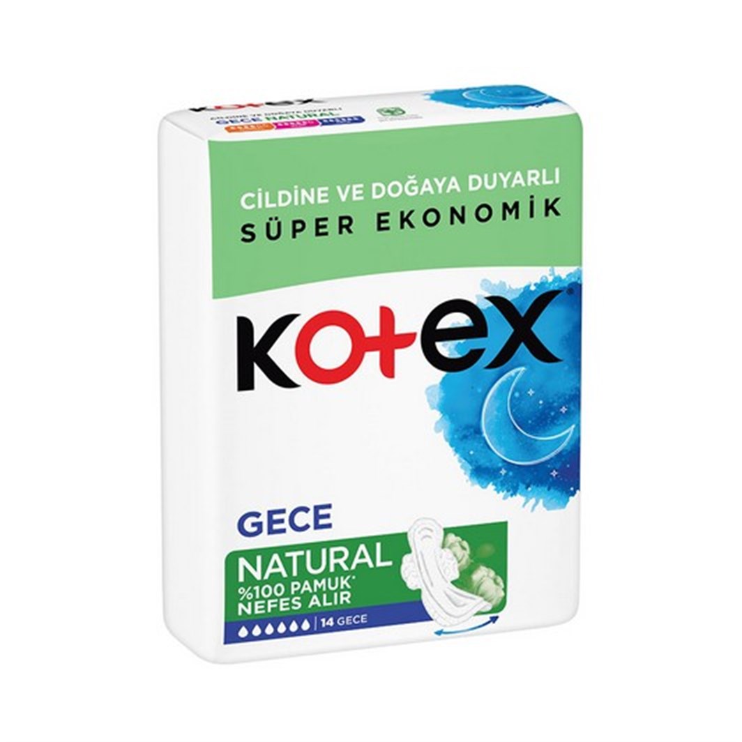 Kotex Natural Ultra Hijyenik Ped Süper Ekonomik Gece 14 lü