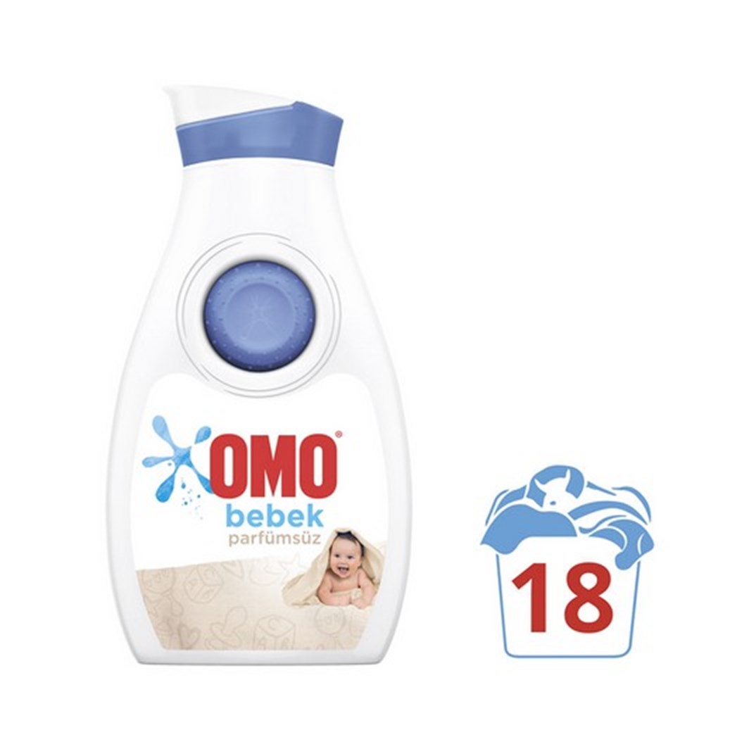 Omo Sıvı Deterjan 18 Yıkama Baby Parfümsüz 900 ml