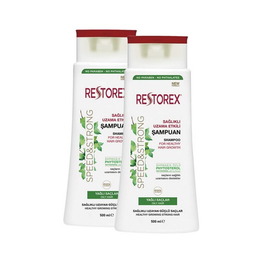 Restorex Şampuan İnce Telli Yağlı Saçlar 500 ml+500 ml