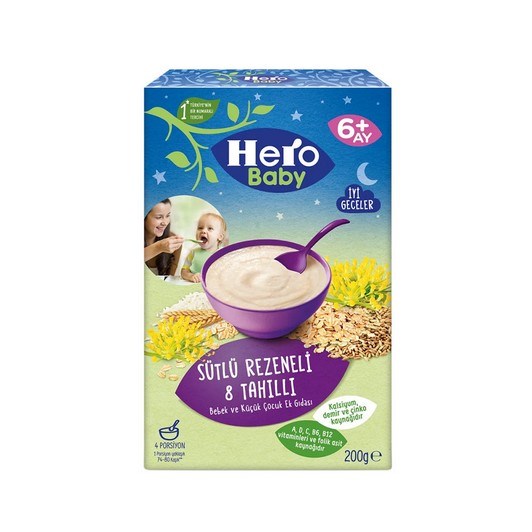 Hero Baby Mama Sütlü 8 Tahıllı Rezene 200 gr