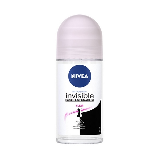 Nivea Roll-On Bayan Invisible For Black & White Clear 50 ml