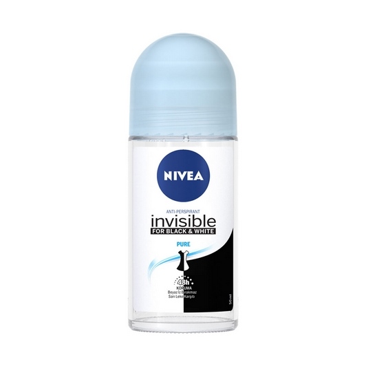 Nivea Roll-On Bayan Invisible For Black & White Pure 50 ml