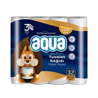 Aqua Tuvalet Kağıdı 3 Kat 32'lı