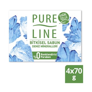Pure Line Katı Sabun Deniz Mineralleri 4x70 gr