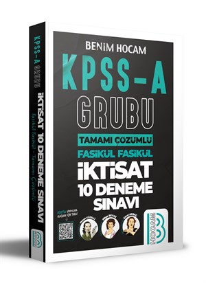 2021 KPSS A Grubu Tamamı Çözümlü İktisat 10 Deneme Sınavı Benim Hocam Yayınları