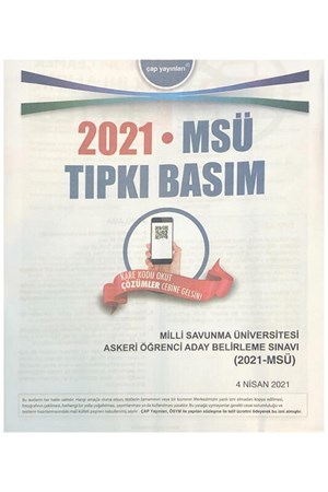 Çap Yayınları Üniversiteye Hazırlık 2021 MSÜ Tıpkı Basım