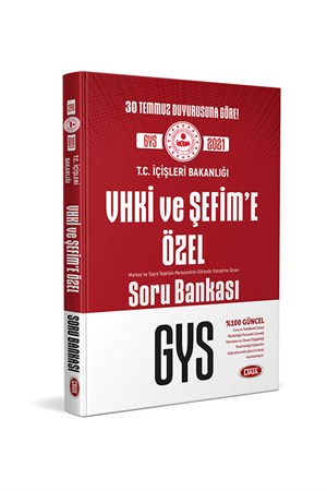 Data Yayınları GYS T.C. İçişleri Bakanlığı VHKİ ve Şefime Özel Soru Bankası