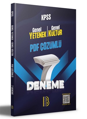 KPSS Genel Yetenek Genel Kültür PDF Çözümlü 7 Deneme Benim Hocam Yayınları
