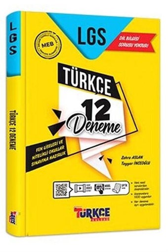 Ankara Yayıncılık 8. Sınıf LGS Türkçe Kulübü 12 Deneme