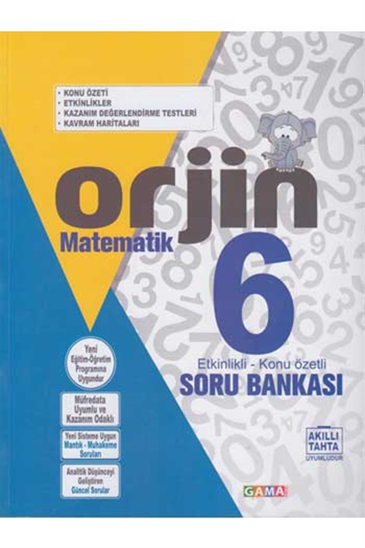 Gama Okul Yayınları ORJİN 6. Sınıf Matematik Etkinlikli Konu Özetli Soru  Bankası