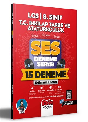 2022 LGS 8.Sınıf T.C. İnkılap Tarihi ve Atatürkçülük SES Deneme Serisi 15 Deneme Benim Hocam Yayınları