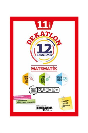 Ankara Yayıncılık 11. Sınıf Matematik Dekatlon Denemeleri 12 Adet