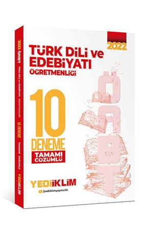 Yediiklim Yayınları 2022 ÖABT Türk Dili ve Edebiyatı Öğretmenliği Tamamı Çözümlü 10 Deneme