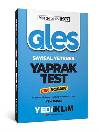 Yediiklim Yayınları 2023 Master Serisi ALES Sayısal Yetenek Çek Kopart Yaprak Test
