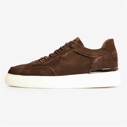 Kahve Süet Erkek Bağcıklı Sneaker