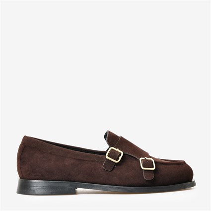 Kahve Süet Kemer Detaylı Kadın Loafer