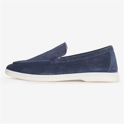 Lacivert Düz Süet Kadın Loafer