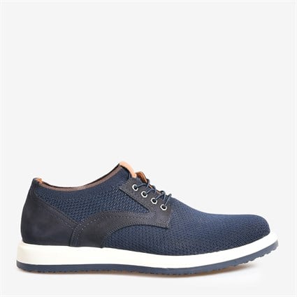 Lacivert Triko Erkek Bağcıklı Loafer