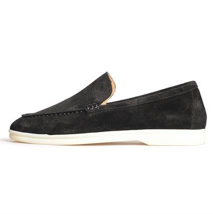 Siyah Düz Süet Kadın Loafer