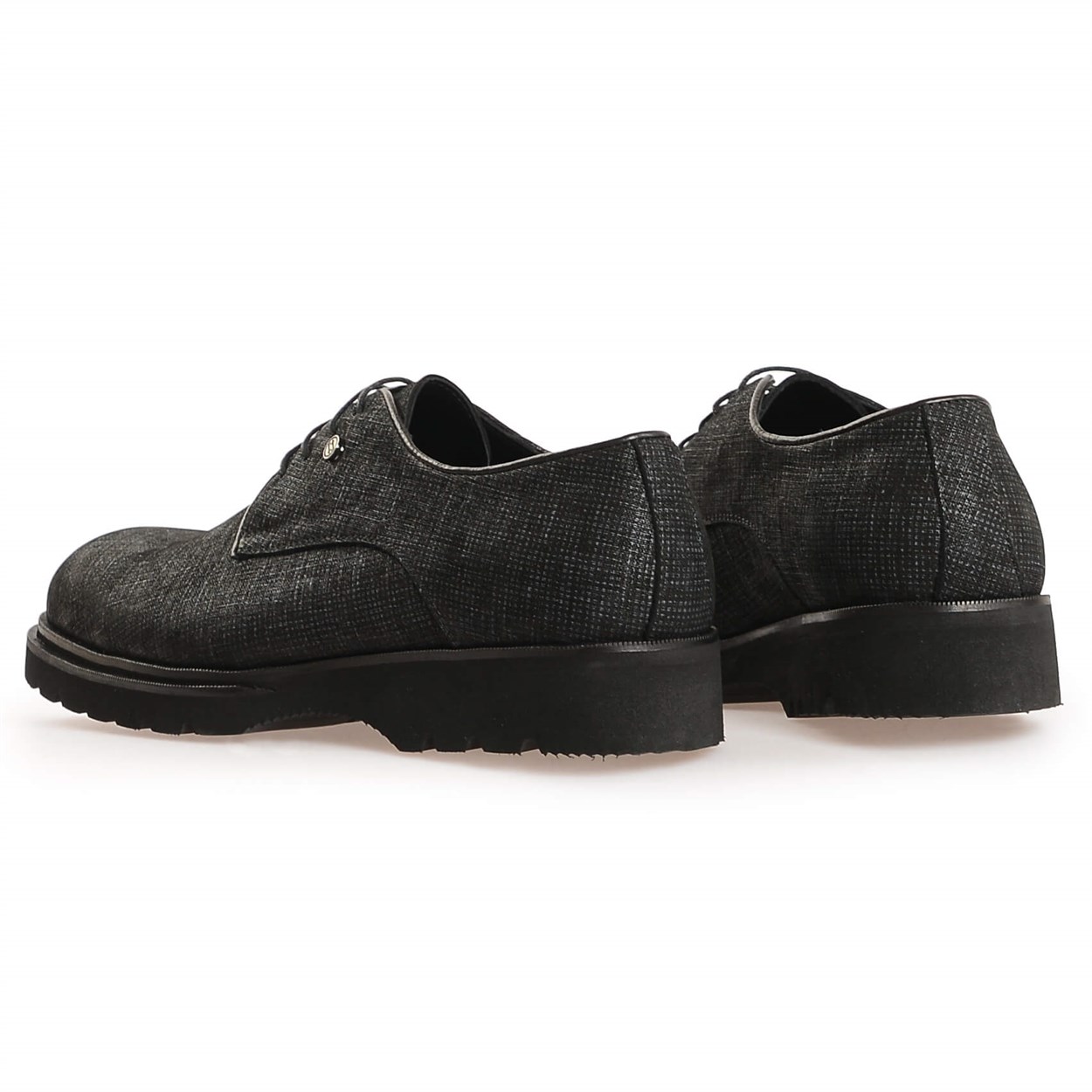 Siyah Koton Erkek Günlük Ayakkabı | Flower Ayakkabı