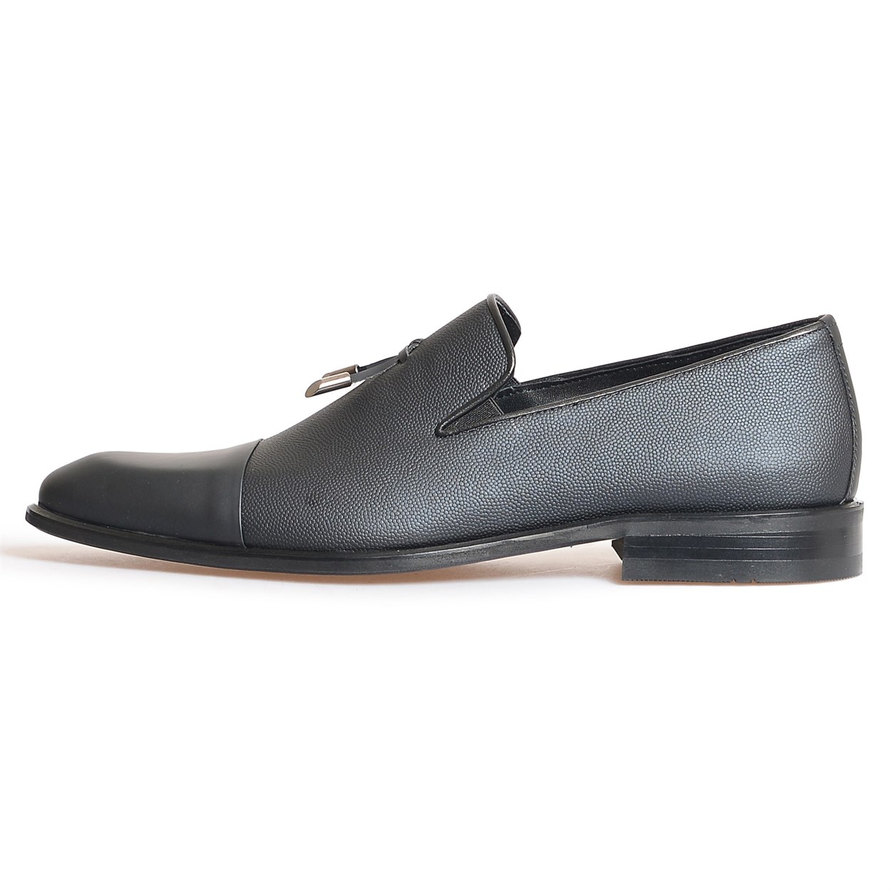 Siyah Mat Rugan Püsküllü Klasik Ayakkabı | Flower Ayakkabı