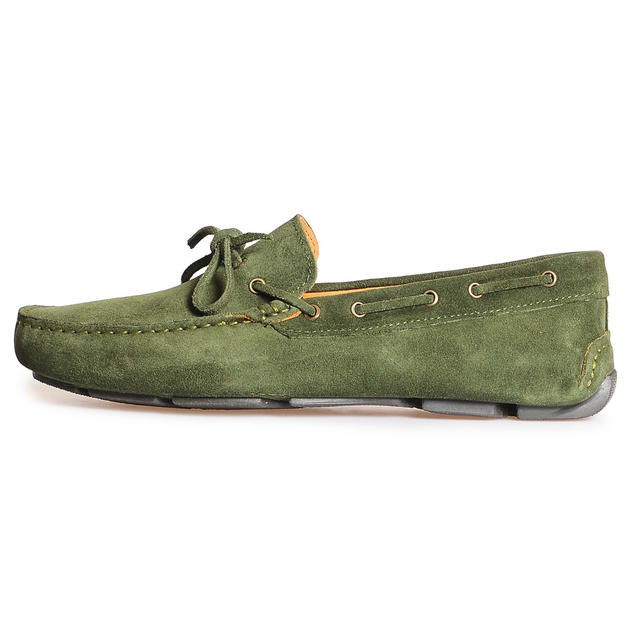 Yeşil Süet Erkek Loafer Ayakkabı | Flower Ayakkabı