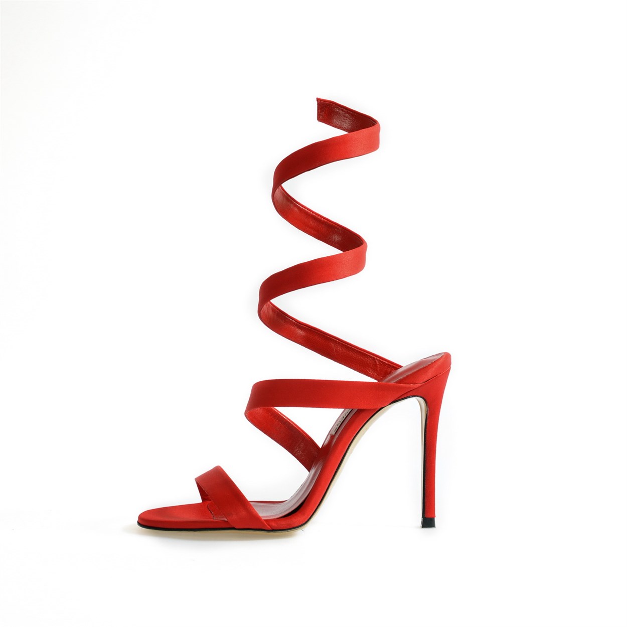 Kırmızı Saten Yaylı Abiye Ayakkabı | Flower Ayakkabı
