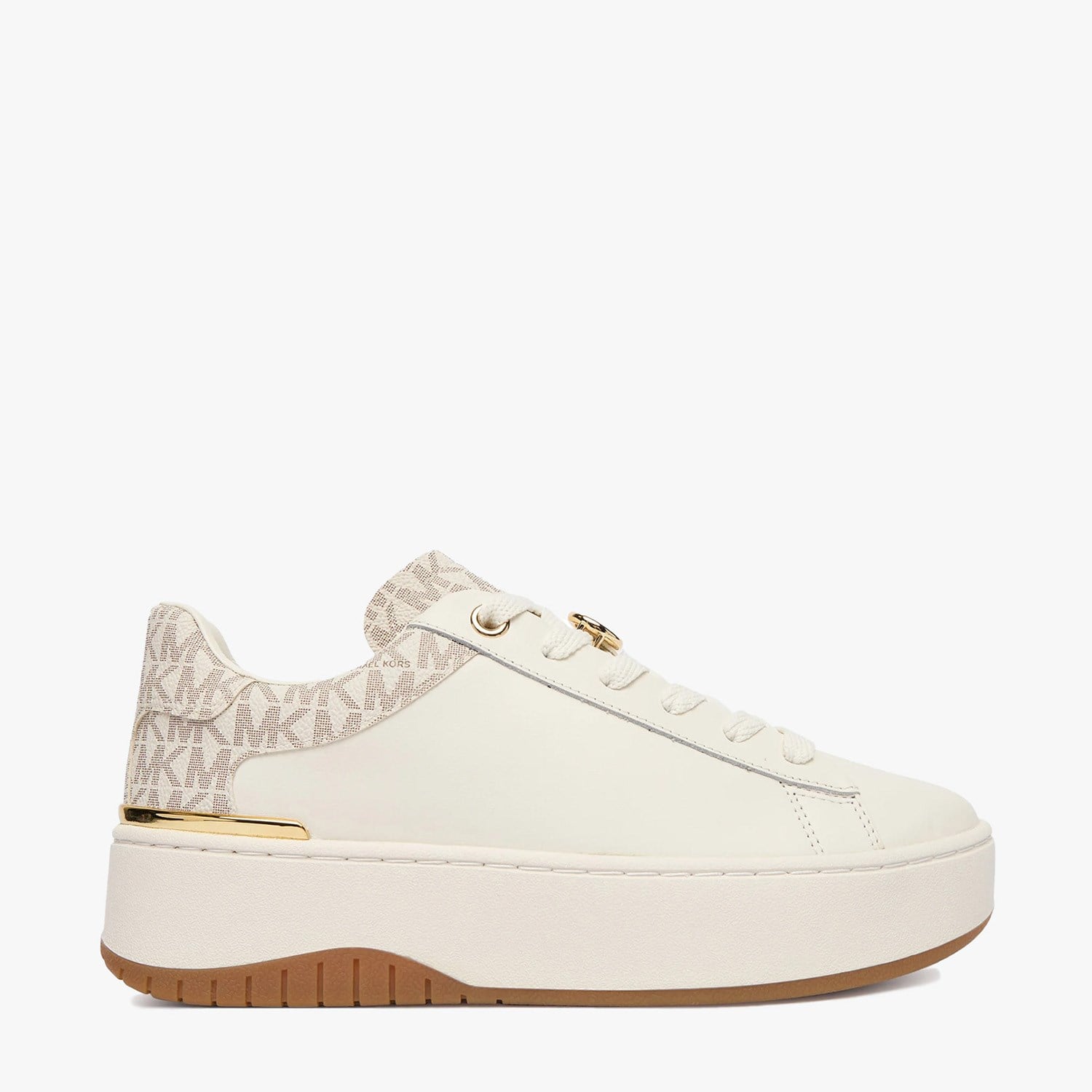 MICHAEL KORS MKロゴスニーカー ベージュ/ホワイト Michael Kors Bej Kadın Spor Ayakkabı | Flower Ayakkabı