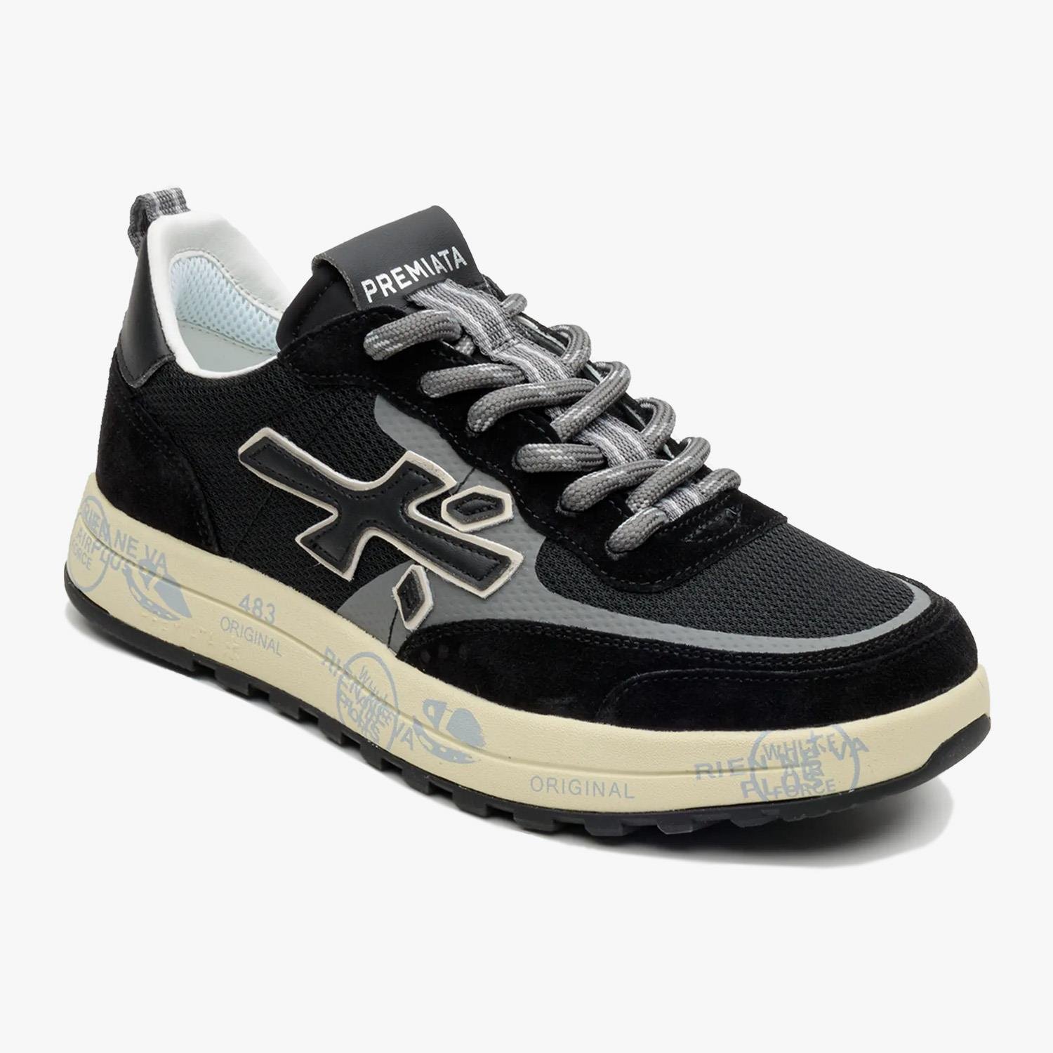 Premiata Siyah Nous 7230 Erkek Sneaker Flower Ayakkabı