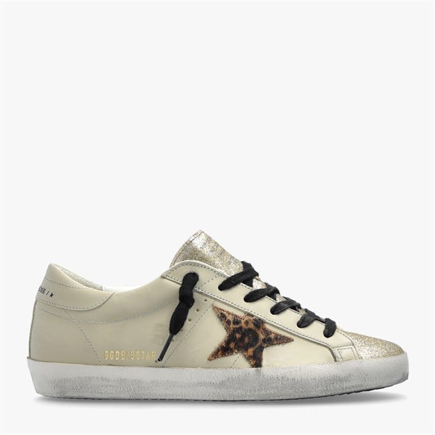 Golden Goose Bej Super-Star 7524 Kadın Sneakers | Flower Ayakkabı