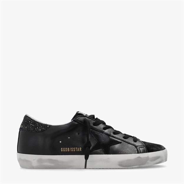 Golden Goose Siyah Super Star 3463 Kadın Sneaker | Flower Ayakkabı