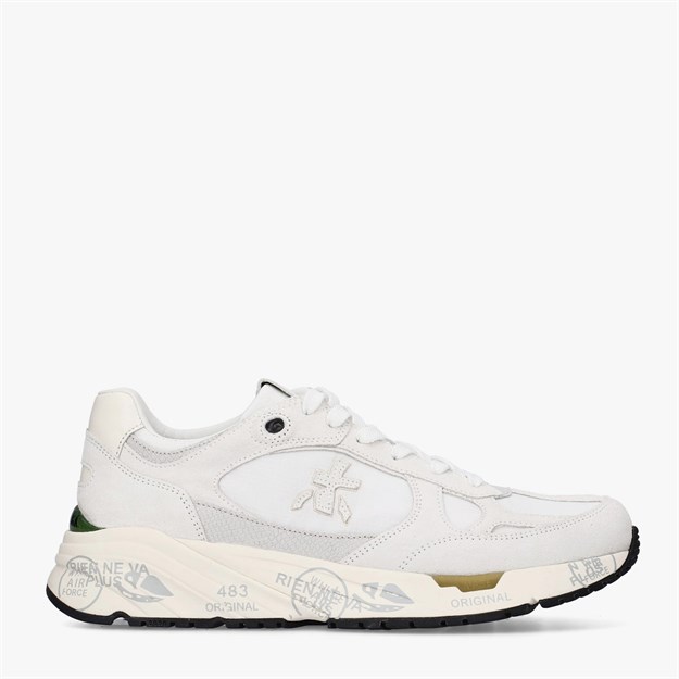 Premiata Beyaz Deri Mased 7823 Kadın Sneaker | Flower Ayakkabı