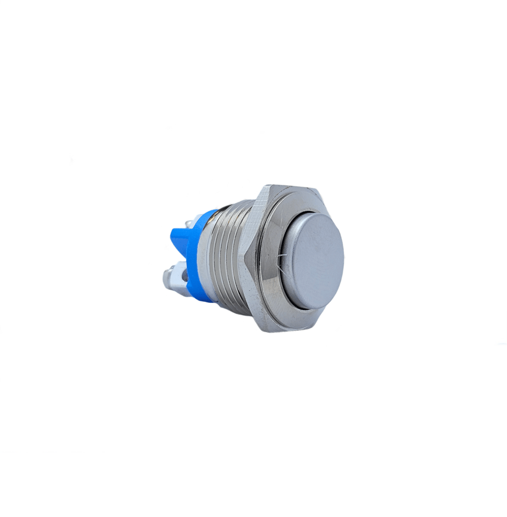 16MM DÜZ METAL YAYLI BUTON 1NO IP67