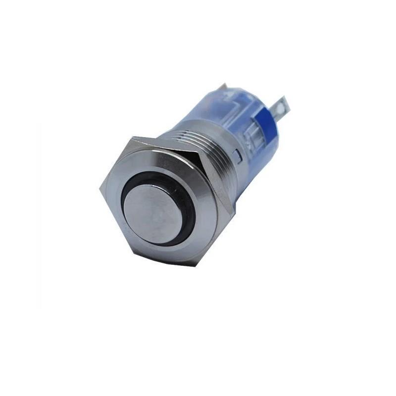 16MM METAL YAYLI BUTON (ÇIKIK KAFA) IP67 6-24V 2NO/NC