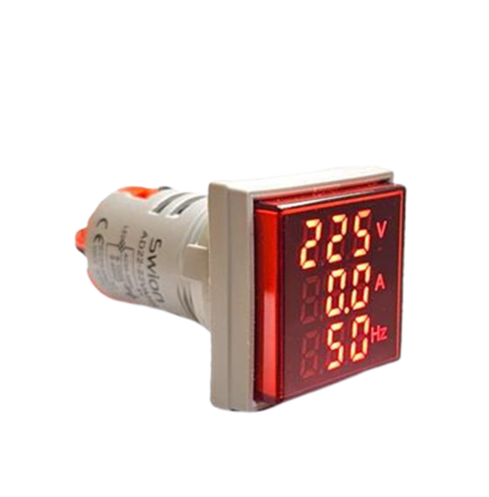 22MM VOLT/AMPER/HERTZMETRE 0-99Hz KARE 
