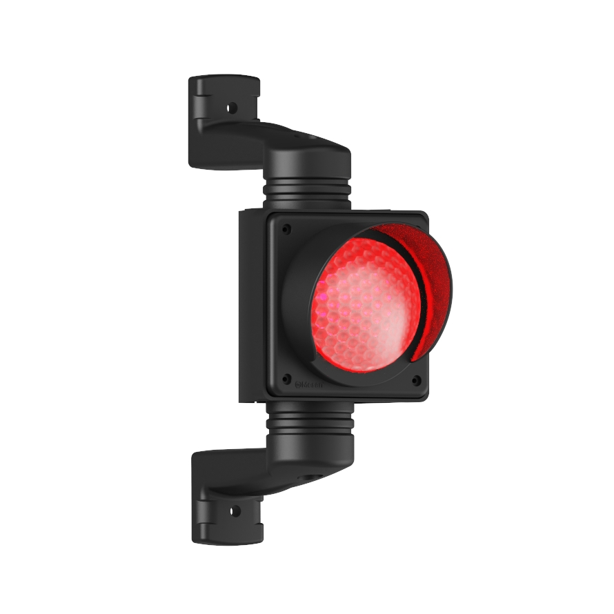 MESAN MS 8030.1.12-24VDC Ø100MM LEDLİ TEKLİ TRAFİK LAMBASI