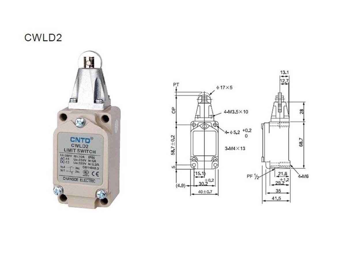 CNTD CWLD2 Doğrusal Ters Makaralı Pim Limit Switch
