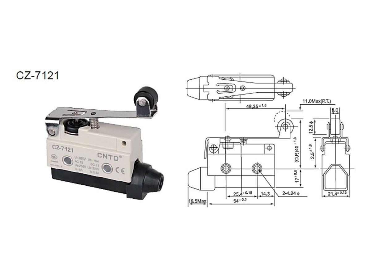 CNTD CZ-7121 Makaralı Uzun Palet Micro Switch