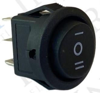IC-134E-5 MİNİ (S) YUVARLAK IŞIKSIZ ANAHTAR ON-OFF-ON 3P SİYAH
