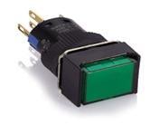 16mm Dikdörtgen Kalıcı Buton 1NO+1NC 5 Pin Led Işık 24VAC/DC