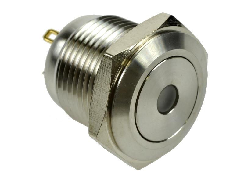 16mm Metal NOKTA LED'li Yaylı Buton IP65 GQ16F-10D