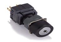 16mm Yuvarlak Anahtarlı Kalıcı Buton 0-1