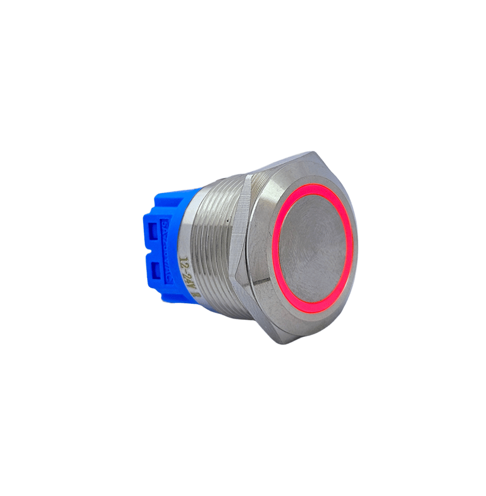 22MM METAL BUTON YAYLI LED IŞIKLI 1NO/1NC