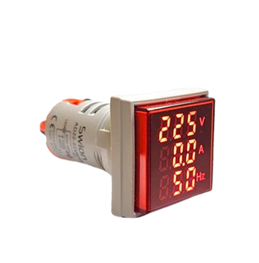22MM VOLT/AMPER/HERTZMETRE 0-99Hz KARE 