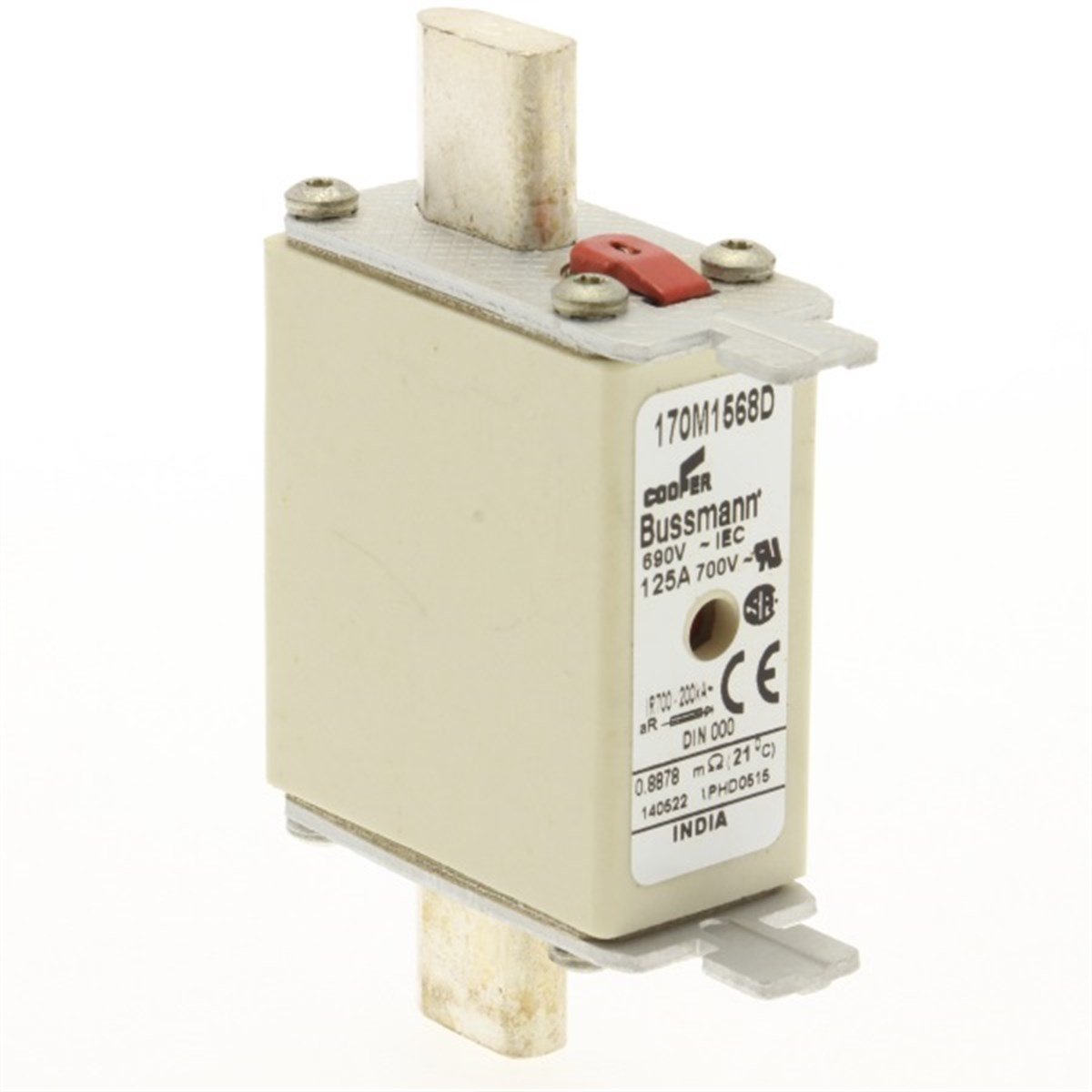 Bussmann 170M1568 125A NH000 Hızlı Bıçaklı Sigorta