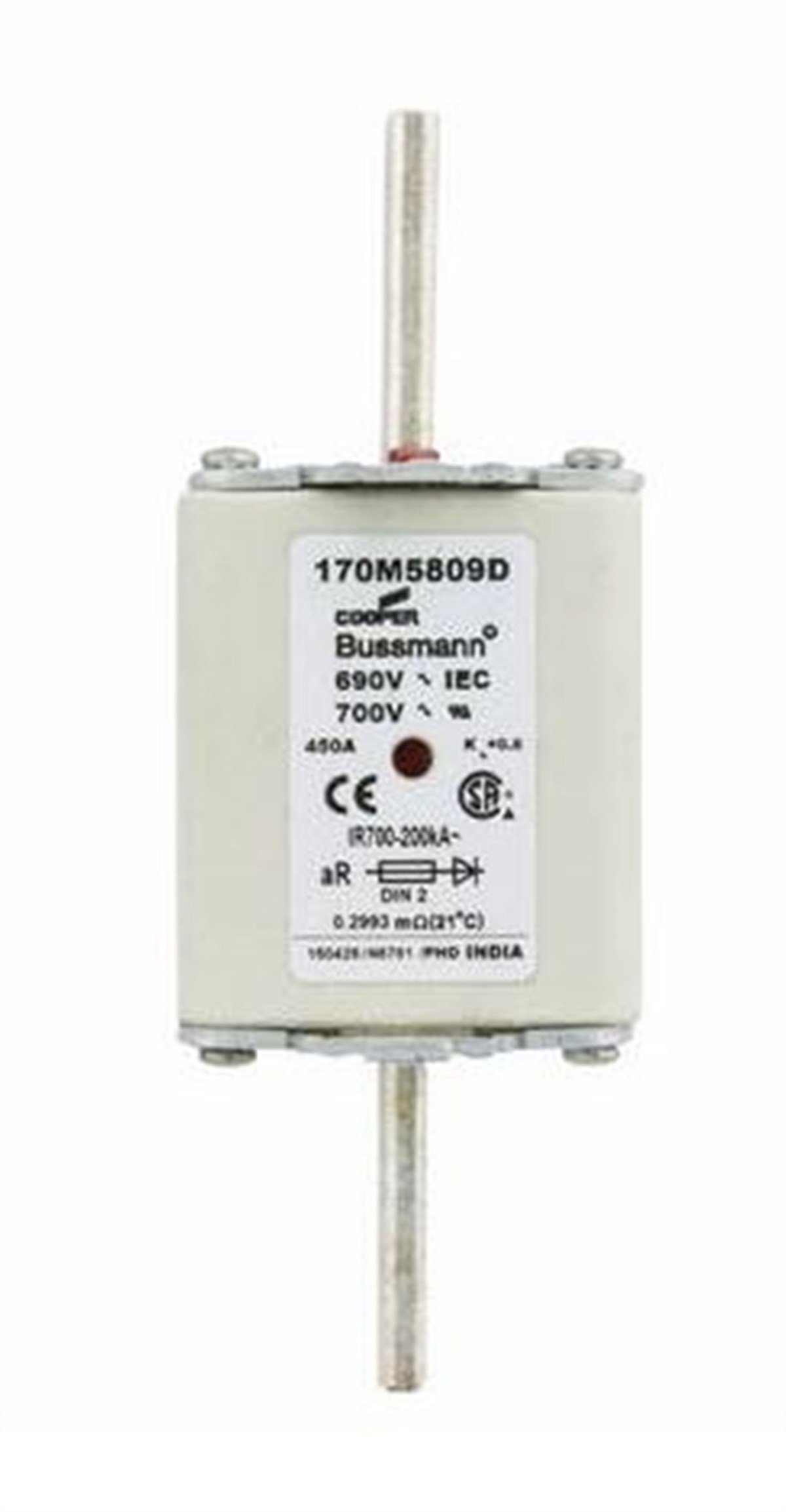 Bussmann 170M5809D 450A NH2 Hızlı Bıçaklı Sigorta