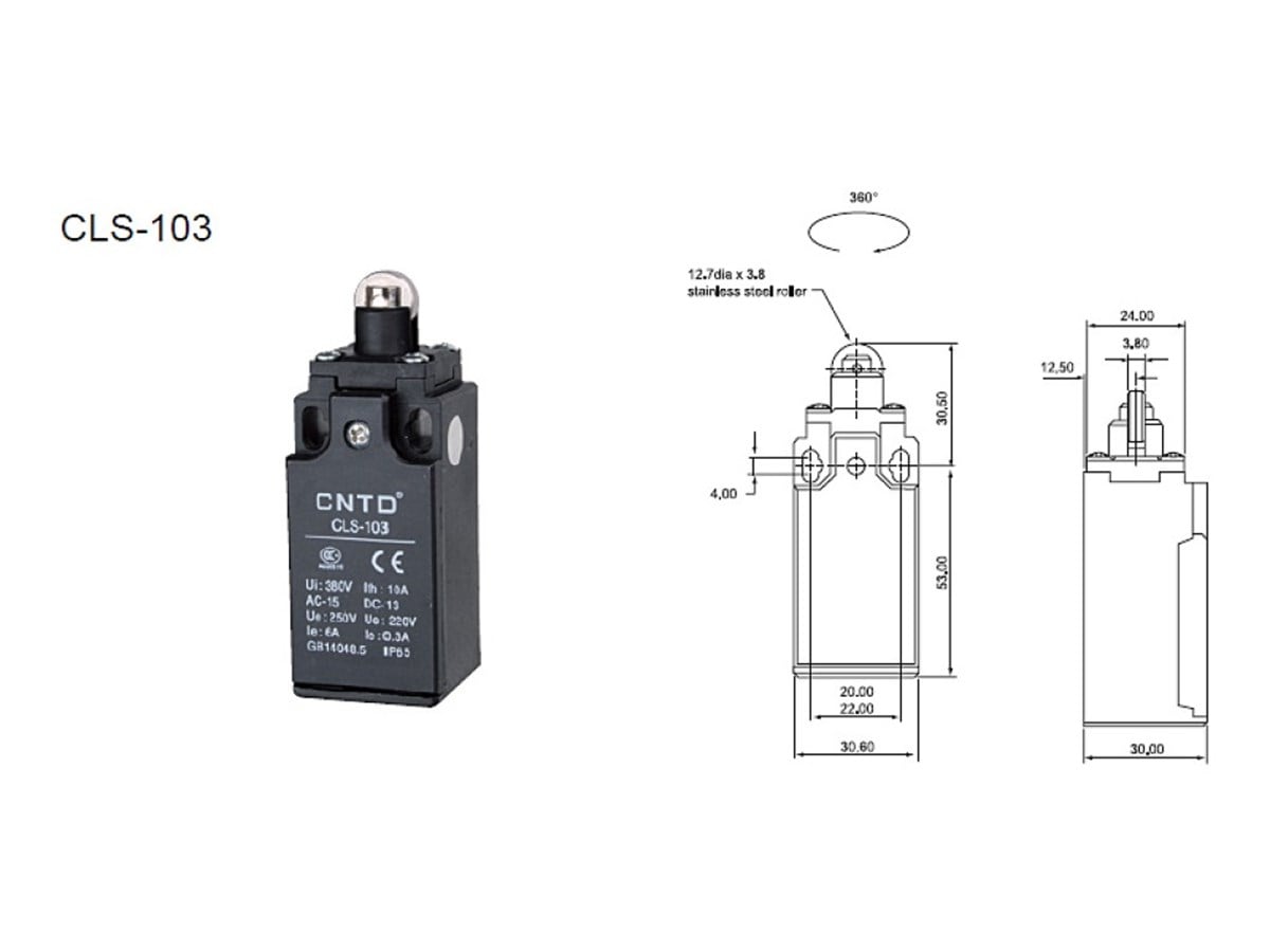 CNTD CLS-103R Dar Gövde Doğrusal makaralı Pim Resetli Limit Switch