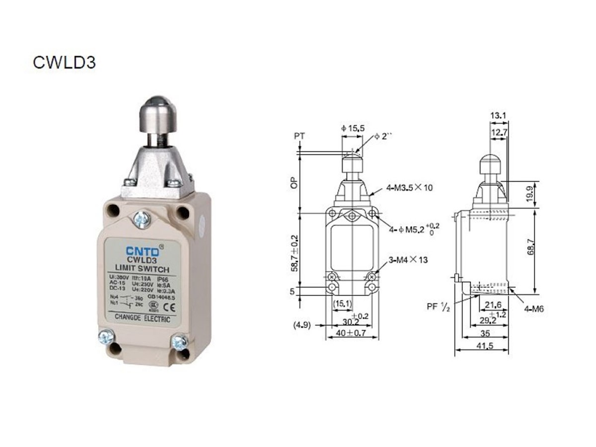 CNTD CWLD3 Doğrusal Bilyeli Pim Limit Switch