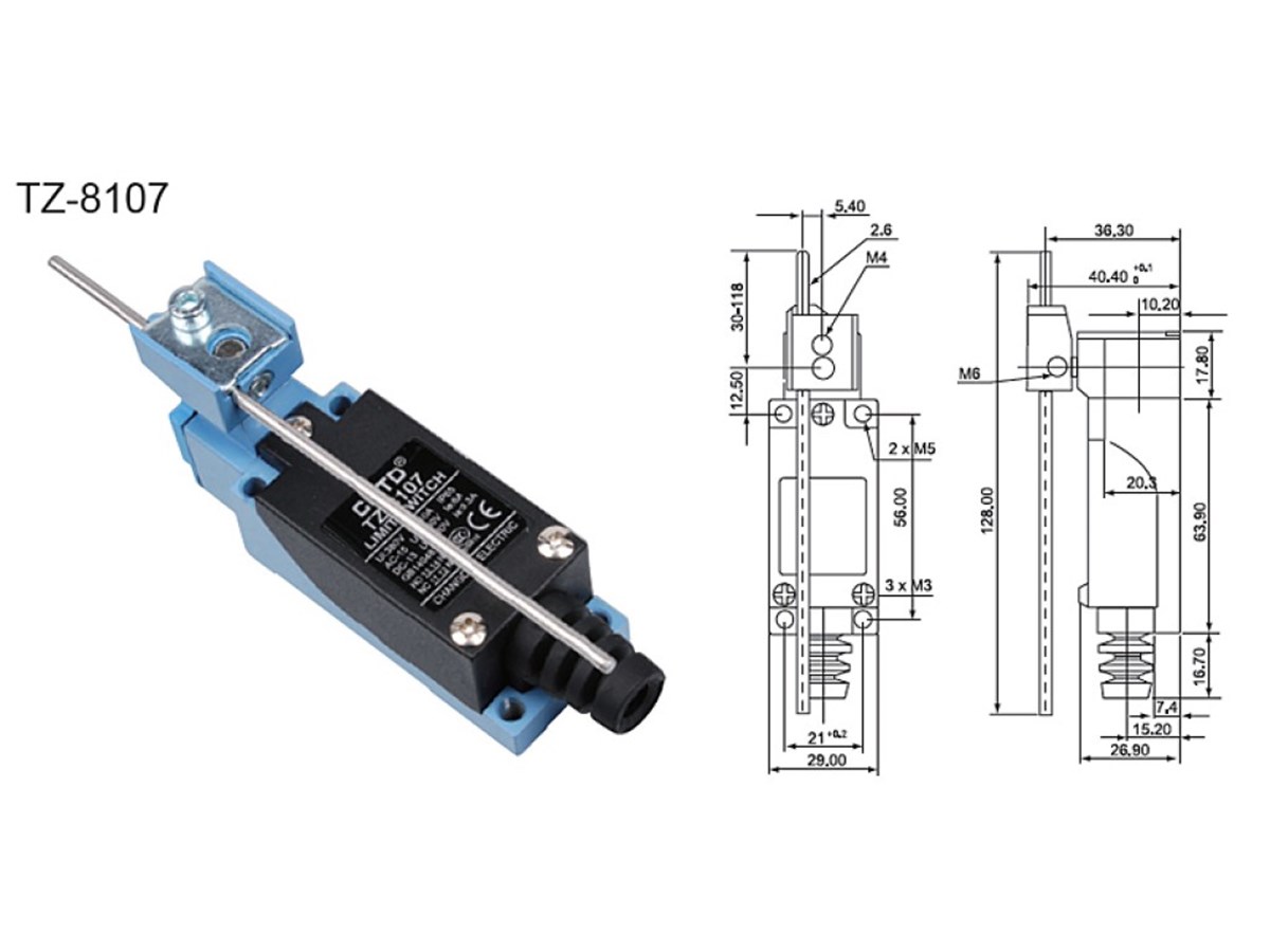 CNTD TZ-8107 Açısal Kol Ayarlı Çubuk Limit Switch